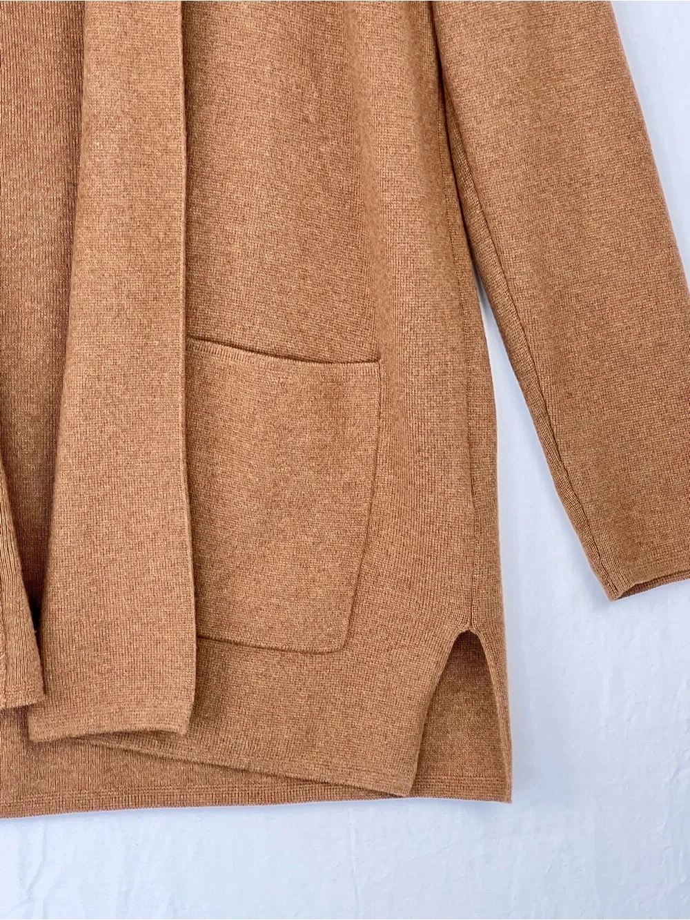 J. CREW CHELSEA SWEATER BLAZER CARDIGAN M HEATHER CAMEL BA866 Classic Academia